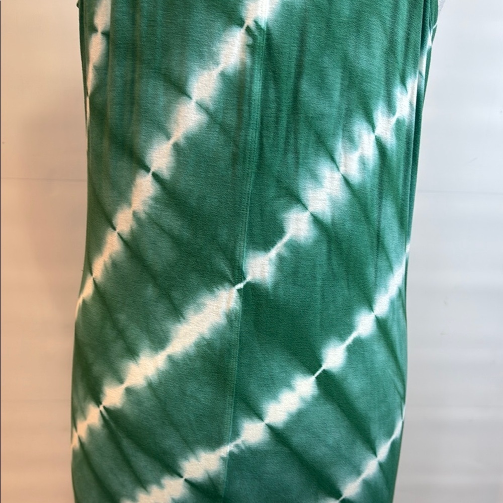 Modern Canvas Green & White Tie-Dye Maxi Dress, Medium - Picture 4 of 4
